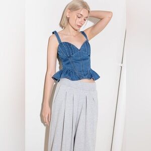 NWOT - WHISPER SOFTLY BLUE DENIM TOP